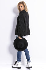 Fobya - Chunky knit genser (BLACK)