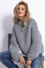 Fobya - Chunky knit genser (Grey)