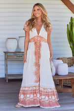 Jaase - Holiday print Tabitha maxi dress