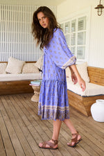 Jaase - Jacaranda print Palace dress