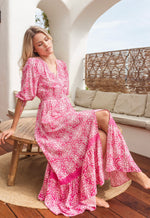 Jaase - Pink lemonade print Molly maxi dress