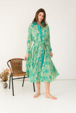 Fra Paris - Bohemian belted dress (grønn)