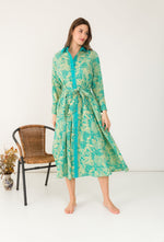 Fra Paris - Bohemian belted dress (grønn)