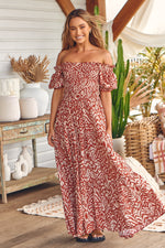 Jaase - Sarabi print Claudette maxi dress