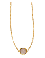 IBU JEWELS - Necklace Stone Set Rose Quartz